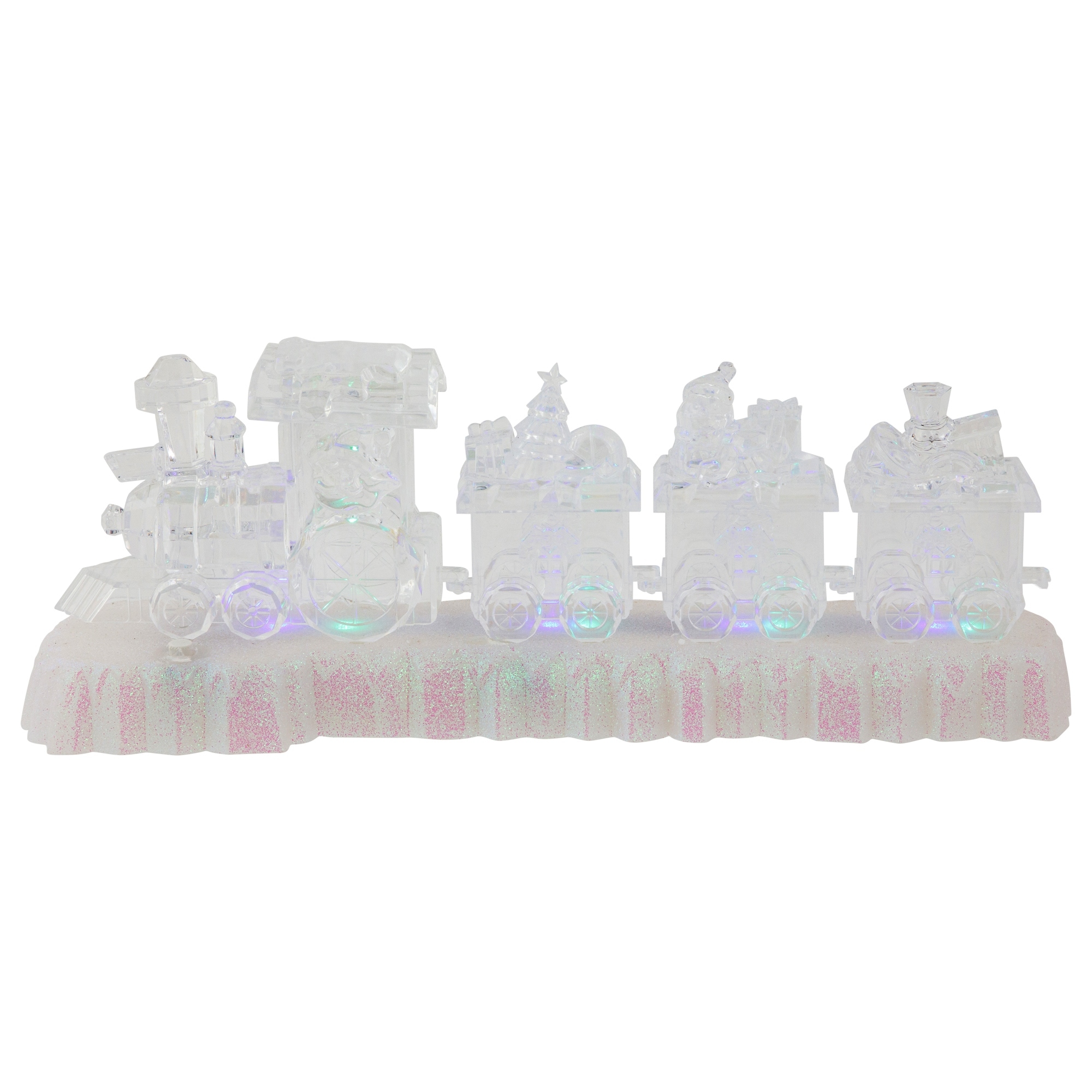 12" LED Lighted Musical Icy Crystal Locomotive Train Christmas Decoration