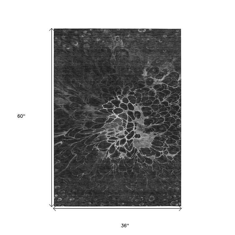 HomeRoots Abstract Transitional Rectangle Outdoor Rug