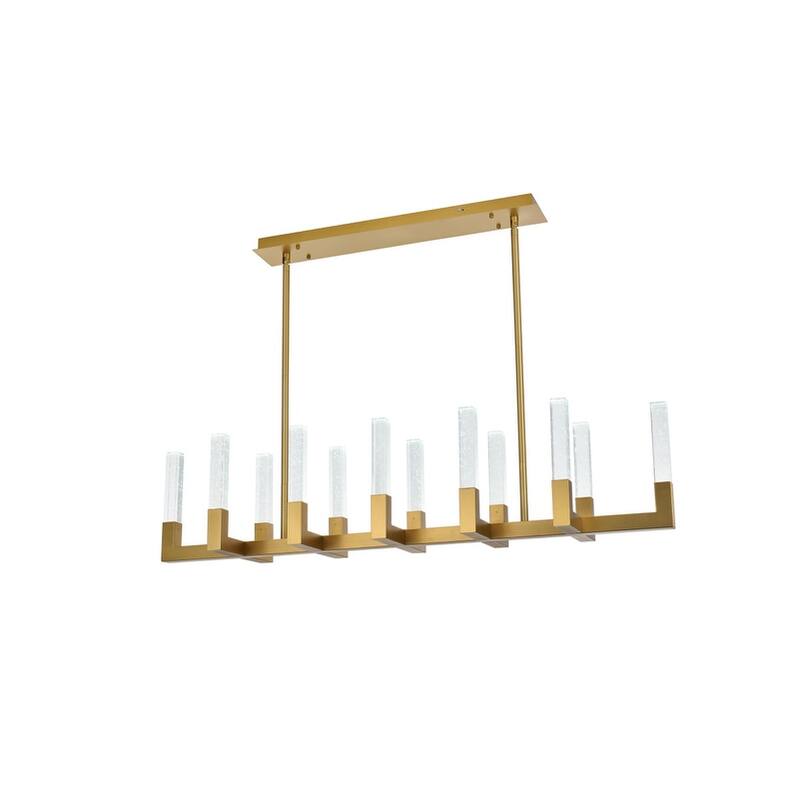 Elegant Lighting 1030G54 Noemi 54" Wide LED Crystal Linear Pendant