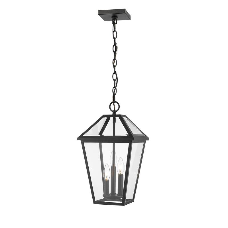 Roseto ZP66040 Calvin 3 Light 10" Wide Outdoor Taper Candle Pendant
