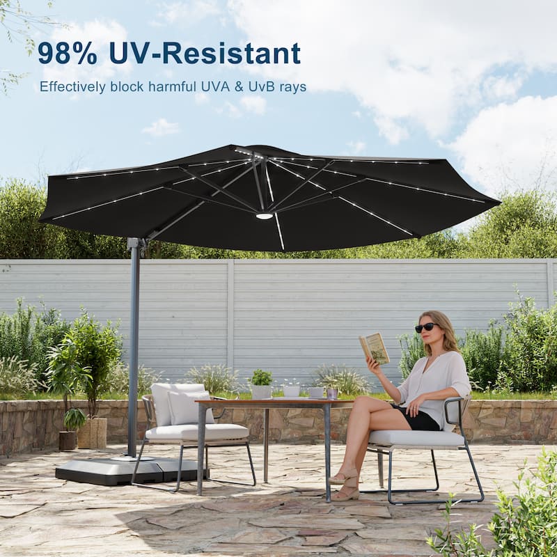 Outdoor 10FT LED Patio umbrella for Garden