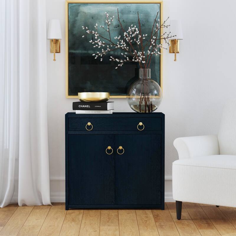 Lark 2-Door Cabinet with Storage - Navy Blue
