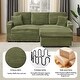 preview thumbnail 68 of 69, 80.3" L Shaped Couch with Pull Out Bed Corduroy Sleeper Sofa Bed Convertible Sectional Couches with Cup Holder for Living Room