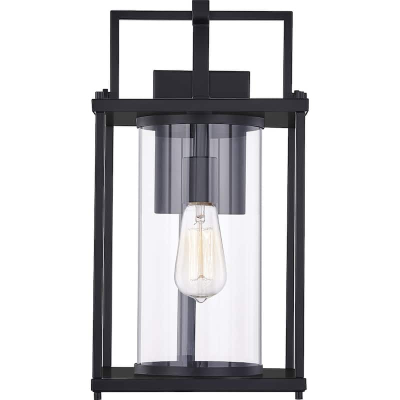 Garrett 1-Light Outdoor Lantern in Matte Black
