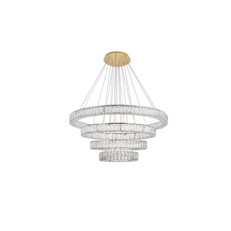 Madelyn 4-Light LED Chandelier Clear Royal Cut Crystal - 42"W X 24.4"H - 42"W X 24.4"H