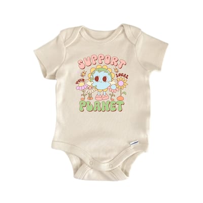 Support Local Planet Earth Day - Baby Boy Girl Clothes Bodysuit Funny Cute Newborn