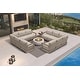 preview thumbnail 39 of 85, PURPLE LEAF Caesar Khaki Outdoor Couch with 9.6" Thick Cushion and Table for Yard Porch Deck Outdoor Patio Conversation Sets 10 Seats - L-shaped