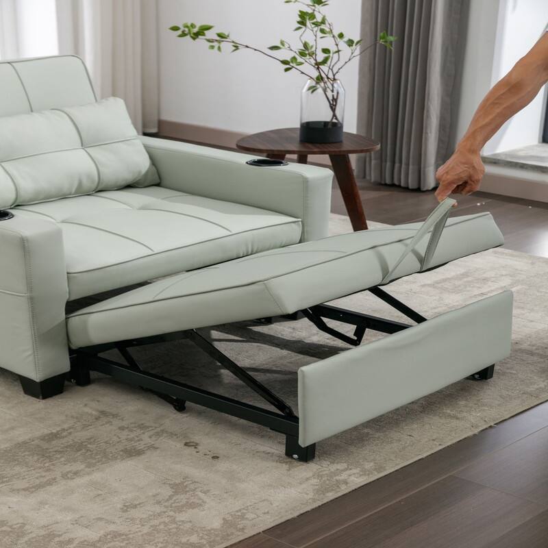 3-in-1 Pull Out Sleeper Chair Beds with USB Ports