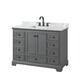 Option Dark Gray / White Carrara Marble Top / Matte Black