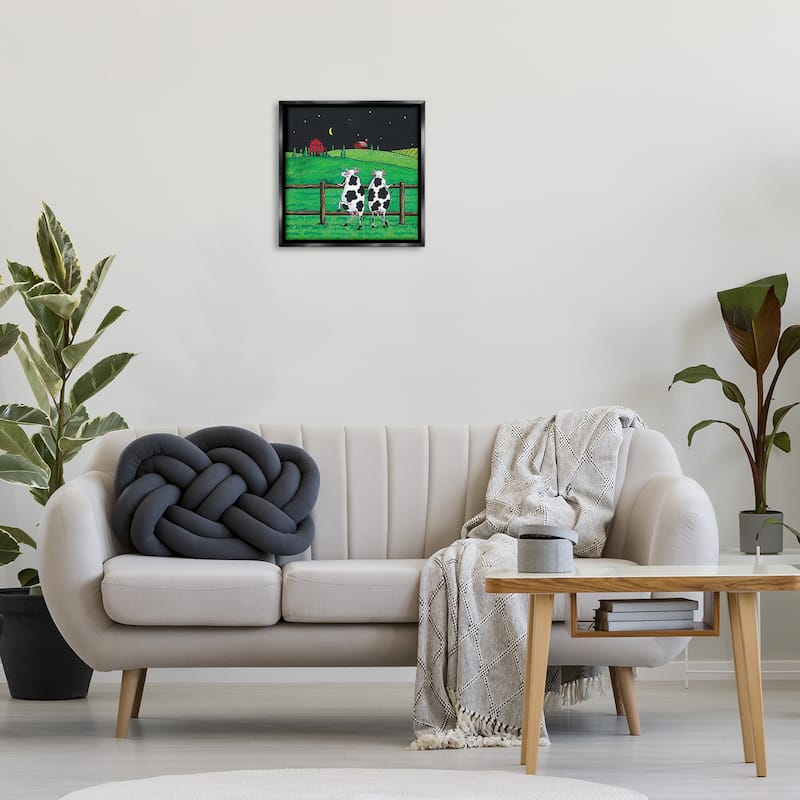 Stupell Girls Night Out Cows Framed Floater Canvas Wall Art Design By Roger Straub