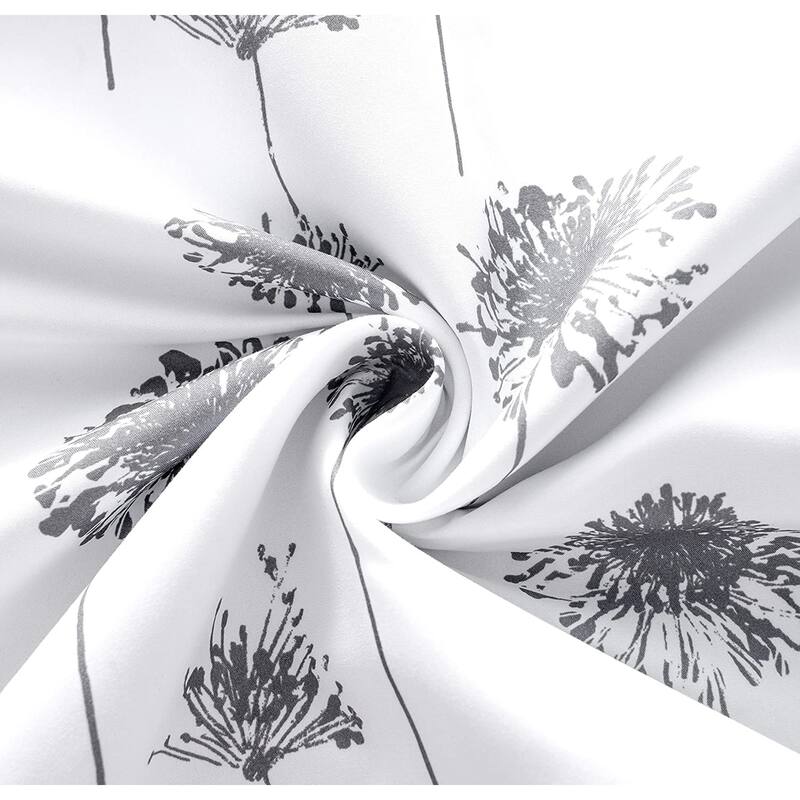 DriftAway Dandelion Floral Botanical Lined Thermal Insulated Window Curtain Valance Rod Pocket - 52 x 14
