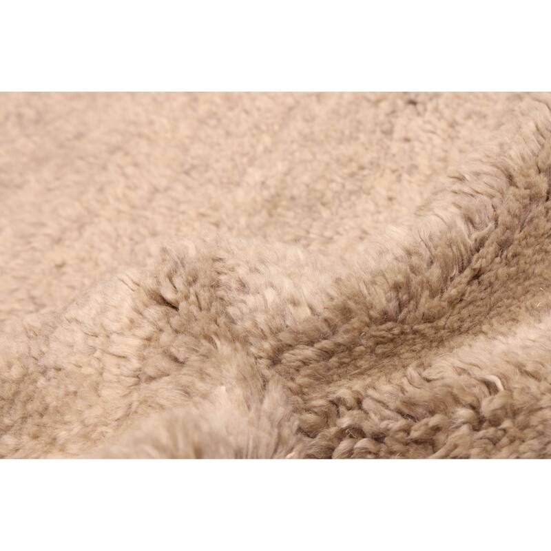 ECARPETGALLERY Hand-knotted Pak Finest Gabbeh Khaki Wool Rug - 10'3 x 13'3
