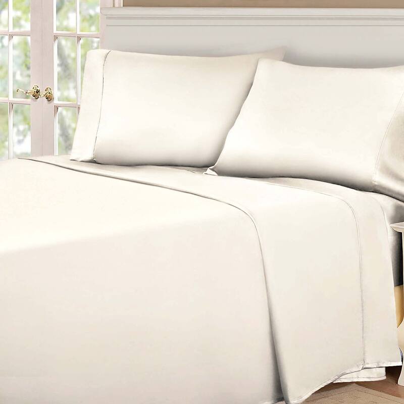 Superior Egyptian Cotton 530 Thread Count Bed Sheet Set - California King - Ivory