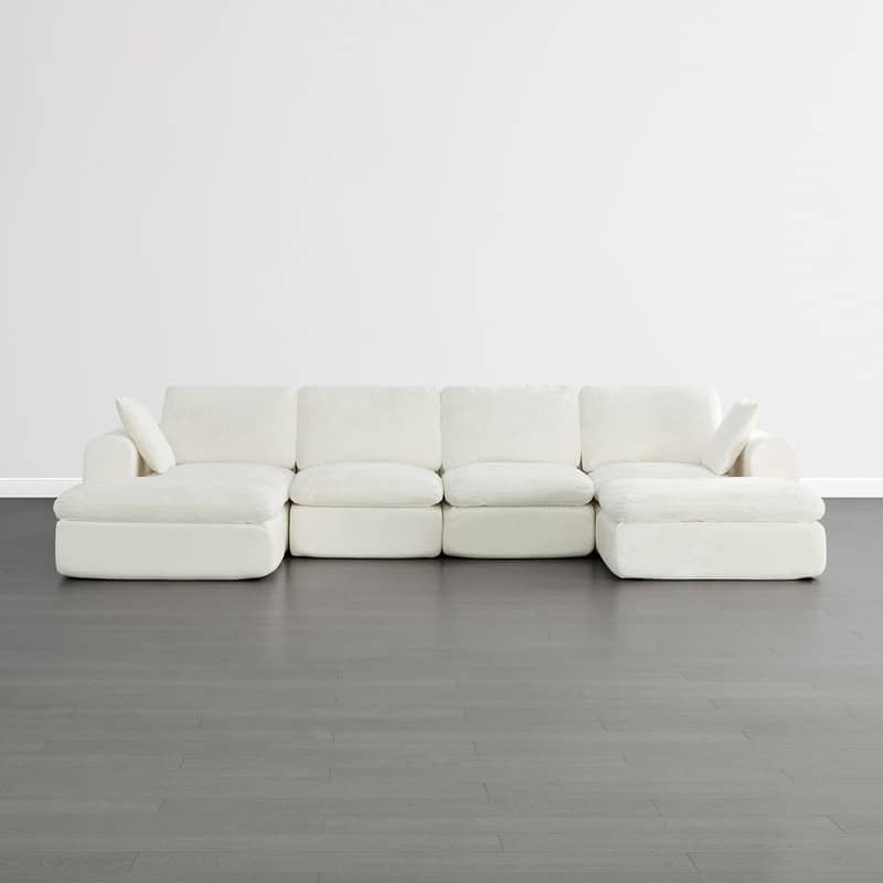 Spruce & Spring Compressed Modular Sectional Boneless Sofa for Living Room