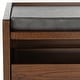 SAFAVIEH Percy Shoe Storage Bench -White / Grey - 33.8" x 17.5" x 20.6" - 33.8" x 17.5" x 20.6"