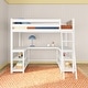 preview thumbnail 2 of 16, Scandinavian Twin Loft Bed with Wraparound Desk & Shelves