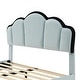 preview thumbnail 6 of 12, Upholstered Princess Platform Bed with LED and 2 Storage Drawers