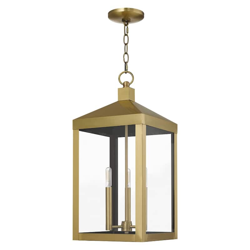 Livex Lighting Nyack 3 Light 11" Wide Outdoor Taper Candle Pendant