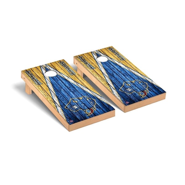 slide 2 of 5, Saint Marys StMU Rattlers Triangle Cornhole Board Set