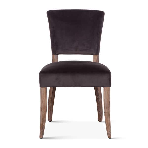 slide 2 of 4, Portia Upholstered Side Chairs, Set of 2 Dark Grey/Whitewashed