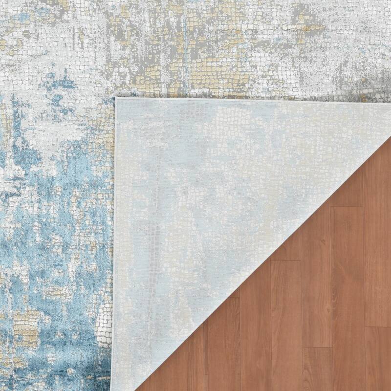 HomeRoots Abstract Contemporary Rectangle Area Rug