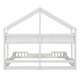 preview thumbnail 10 of 10, Twin House Platform Beds with Guardrails and Shelves, Creamy White