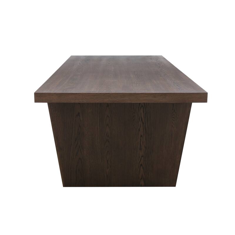 Rye Studio Minimalist Wood Dining Table in Smoked Oak Stain