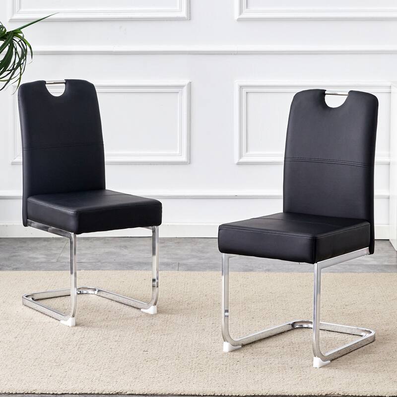 Set Of Four Thickened Pu Material Ergonomic Chairs