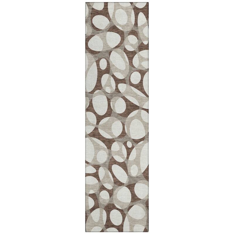 Machine Washable Indoor/ Outdoor Contemporary Saline Chantille Rug