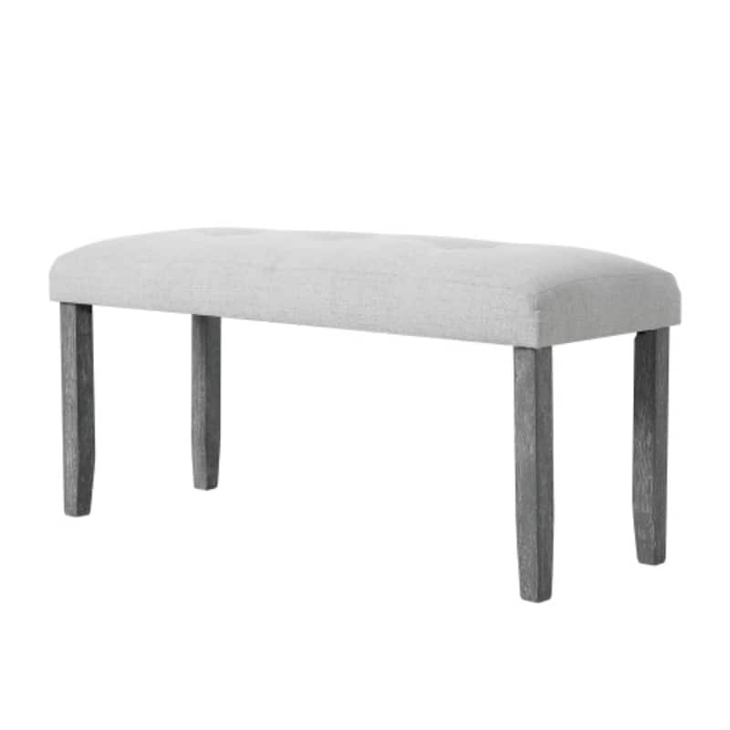 Rustic Farmhouse 6-Piece Dining Set with Upholstered Chairs & Bench by Harper&Bright Designs