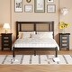 preview thumbnail 35 of 46, 3-Piece Queen Bedroom Set with Platform Bed, Rattan Headboard, and Nightstands