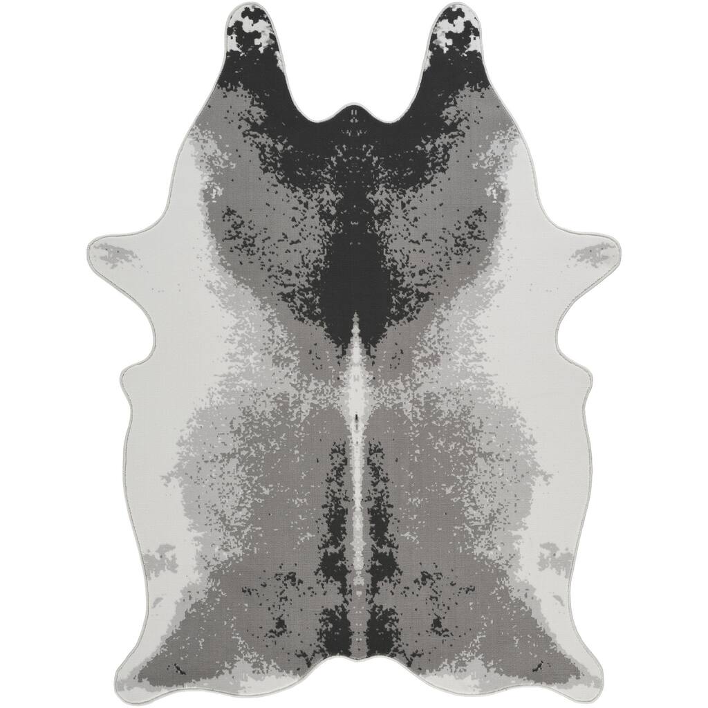 Gray 5 ft. x 7 ft. Luxury Area Rug, 0.43 Pile Height – Sophisticated Warmth for Any Room - 6' x 7'