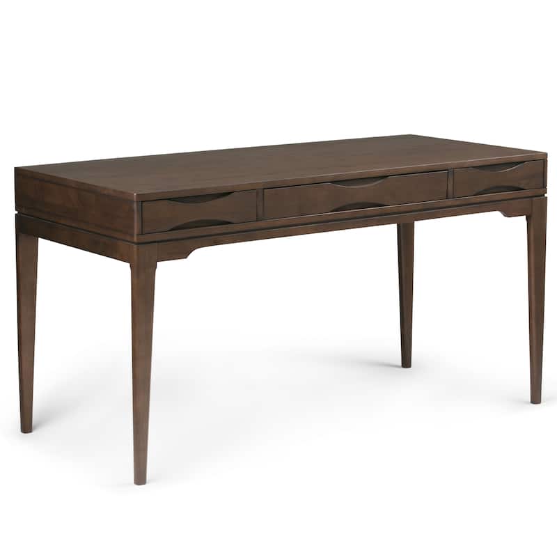 WYNDENHALL Pearson SOLID HARDWOOD Mid Century Modern 60 inch Wide Writing Office Desk