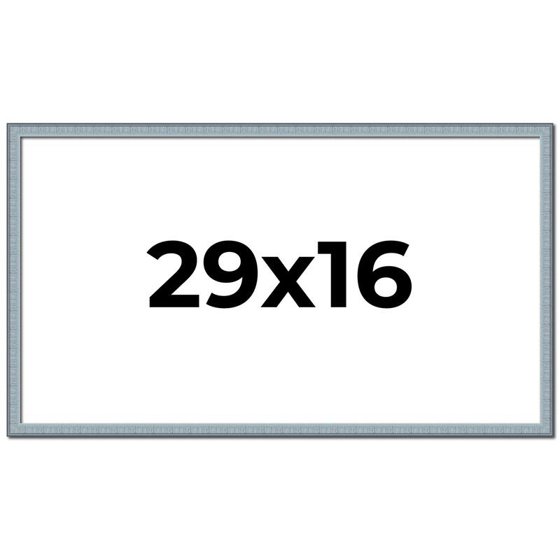 29x16 Frame Rustic Sky Blue Solid Wood Picture Frame | 0.75 Inch