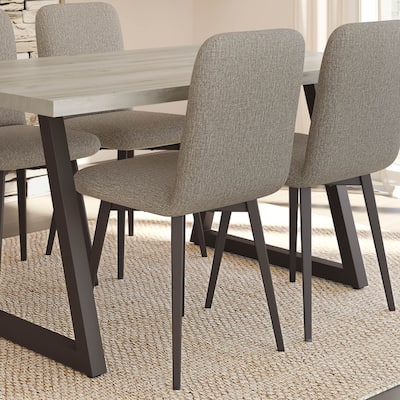 Amisco Betty Upholstered Dining Chair with Metal Legs
