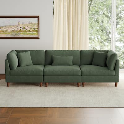 Jannae 112.12'' Upholstered Corduroy Sofa