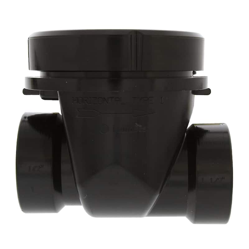 Jones Stephens B05150 1-1/2" ABS Backwater Valve - Black