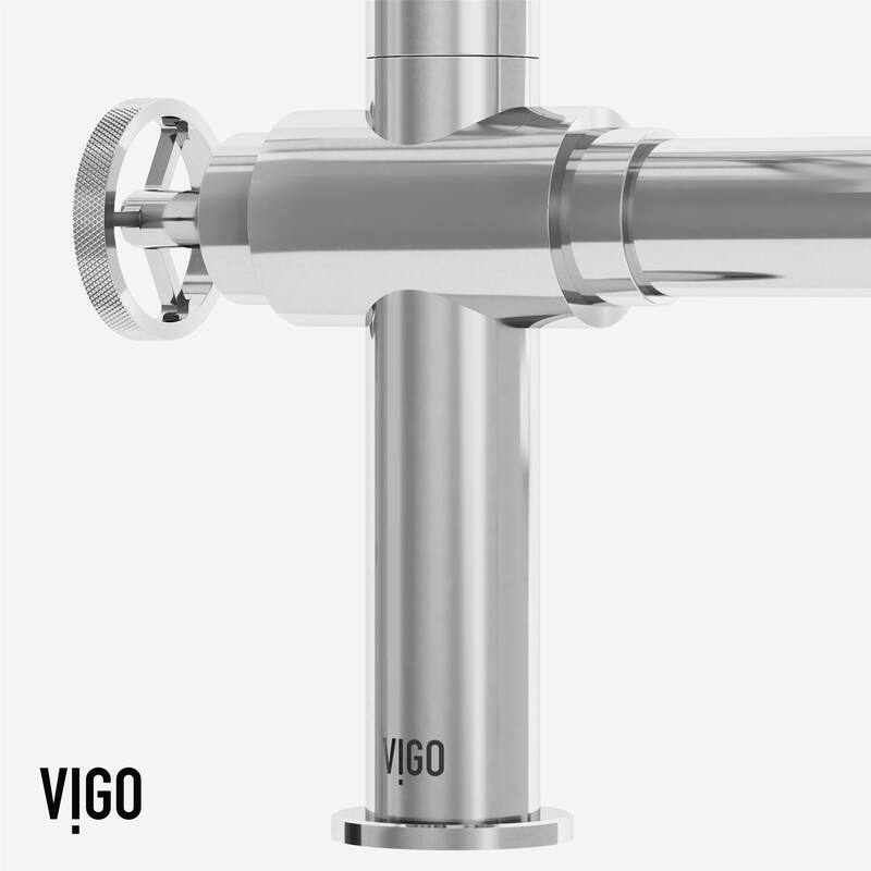 VIGO Cass 13" H Widespread Pull-Out Sprayer Kitchen Faucet