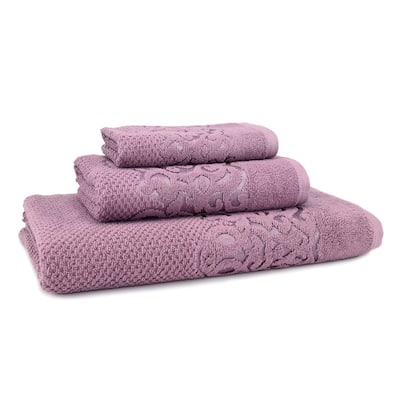 East'N Blue Galata Turkish Cotton Bath Towel Set (Set of 3) - (1 Bath Towel, 1 Hand Towel, 1 Washcloth)