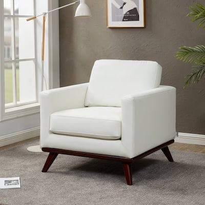 Chester Modern One-Seater Sofa Leather Or Mesh Upholstery Accent Arm Chair for Living Room Bedroom Lounge - 33.46