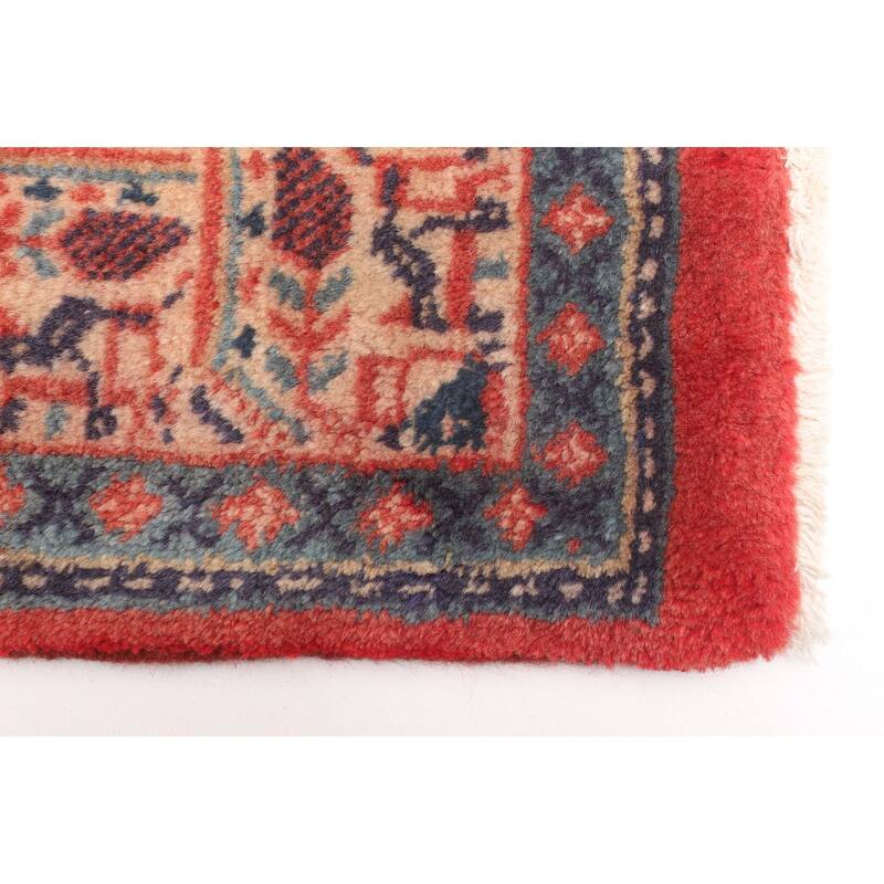 ECARPETGALLERY Hand-knotted Andelz Red Wool Rug - 3'1 x 6'1