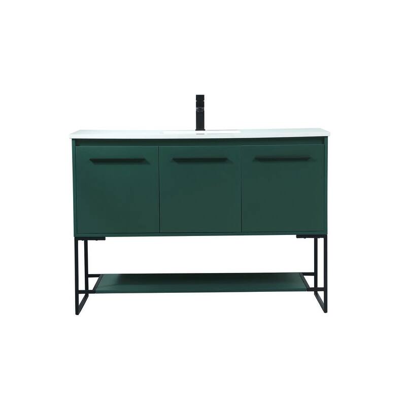 Elegant Lighting VF42548M Sloane 48" Free Standing Single Basin Vanity - Green