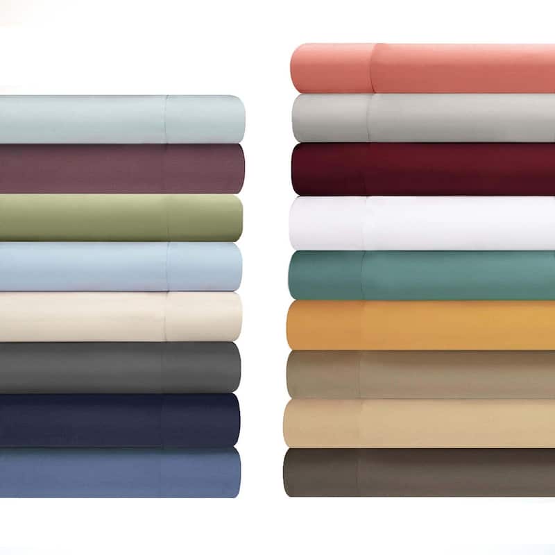 HomeRoots White King Cotton Blend 1000 Thread Count Washable Duvet Cover Set