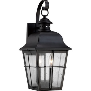 Millhouse 2-Light Outdoor Wall Lantern in Mystic Black