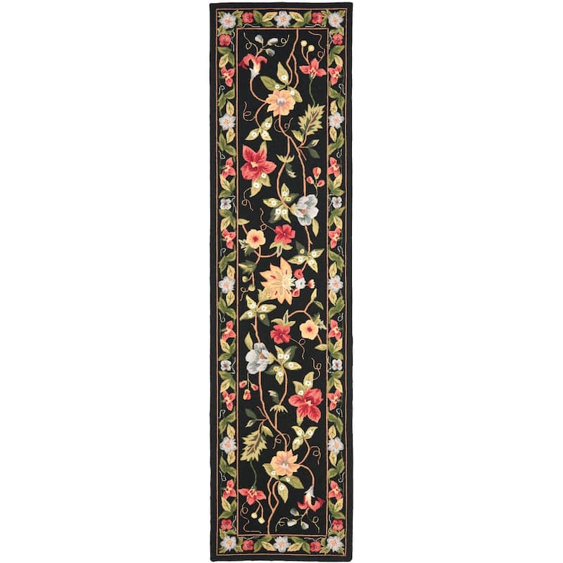 SAFAVIEH Handmade Chelsea Rubi French Country Floral Wool Rug
