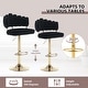 preview thumbnail 5 of 36, HOMEFUN Velvet Swivel Adjustable Height Scallop Bar Stools With Footrest(set of 2)