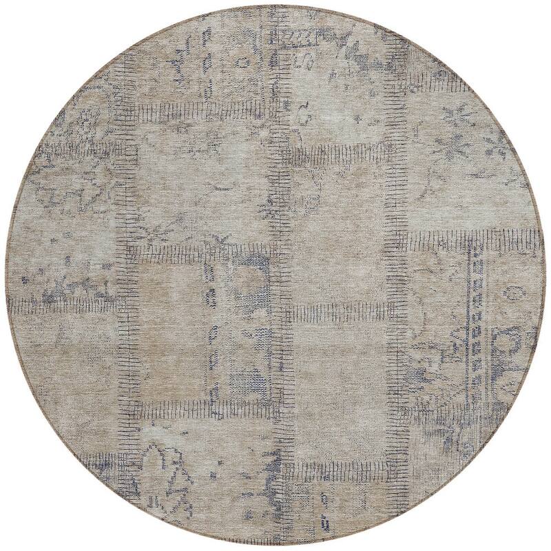 HomeRoots Patchwork Transitional Rectangle Outdoor Rug