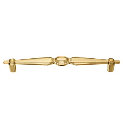 Utopia Alley Hanover Pull Handle-Polished Gold Cabinet Drop Pull Handles, 6.3" Center to Center