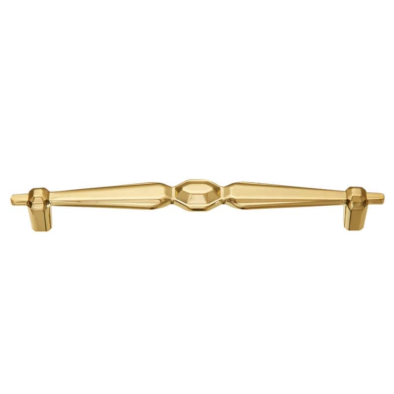 Utopia Alley Hanover Pull Handle-Polished Gold Drawer Drop Pull Handles, 6.3" Center to Center - 25 pack - Gold