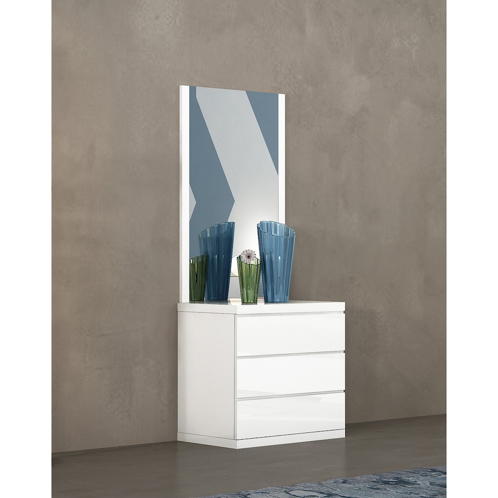 Tuscan Treats Dresser - High Gloss White - 30"W x 18"D x 48"H - Modern Bedroom Storage